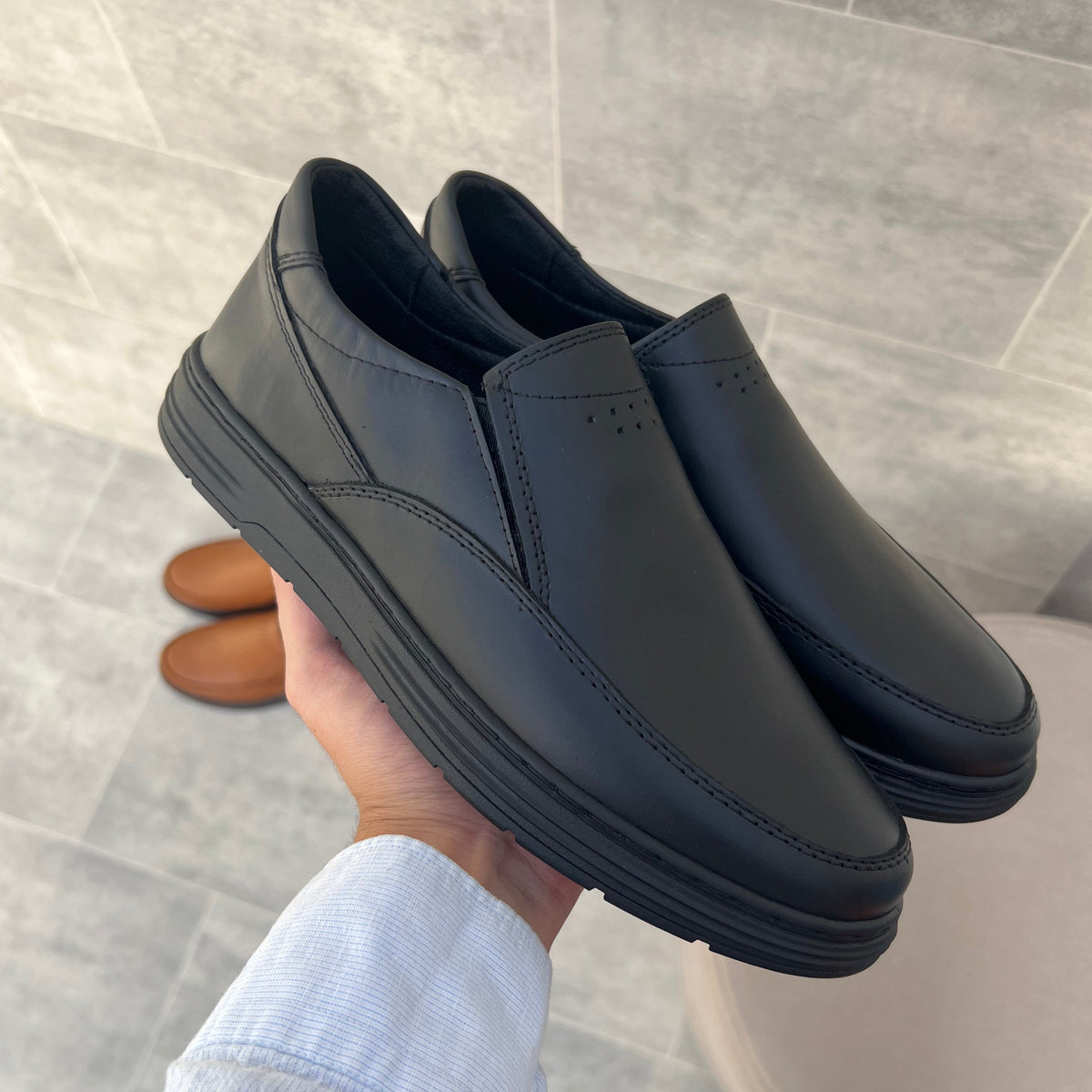 mocassin ambassadeur homme en cuir véritable
